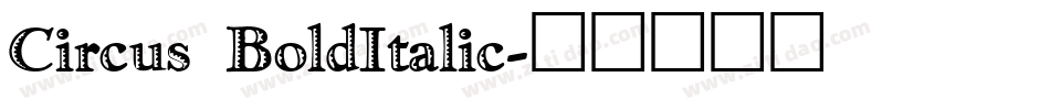 Circus BoldItalic字体转换